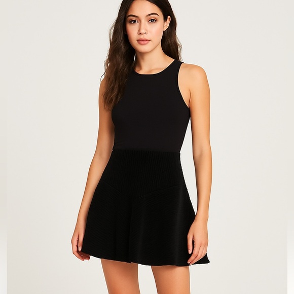 Free People Camden Corduroy Elastic Waist Mini Skirt Black Size Small - Picture 7 of 9